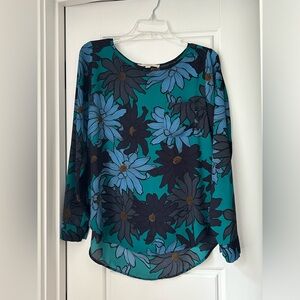 Loft Floral Long Sleeve Blouse